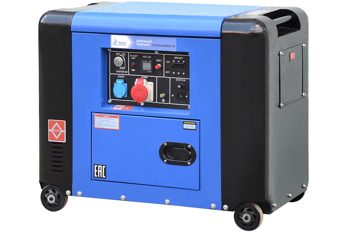 Дизельный генератор ТСС SDG 6000ES3-2R (6 кВт/3ф) электростарт
