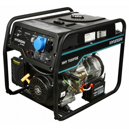 Газовый гибридный генератор Hyundai HHY 7020FGE (5 кВт) электростарт